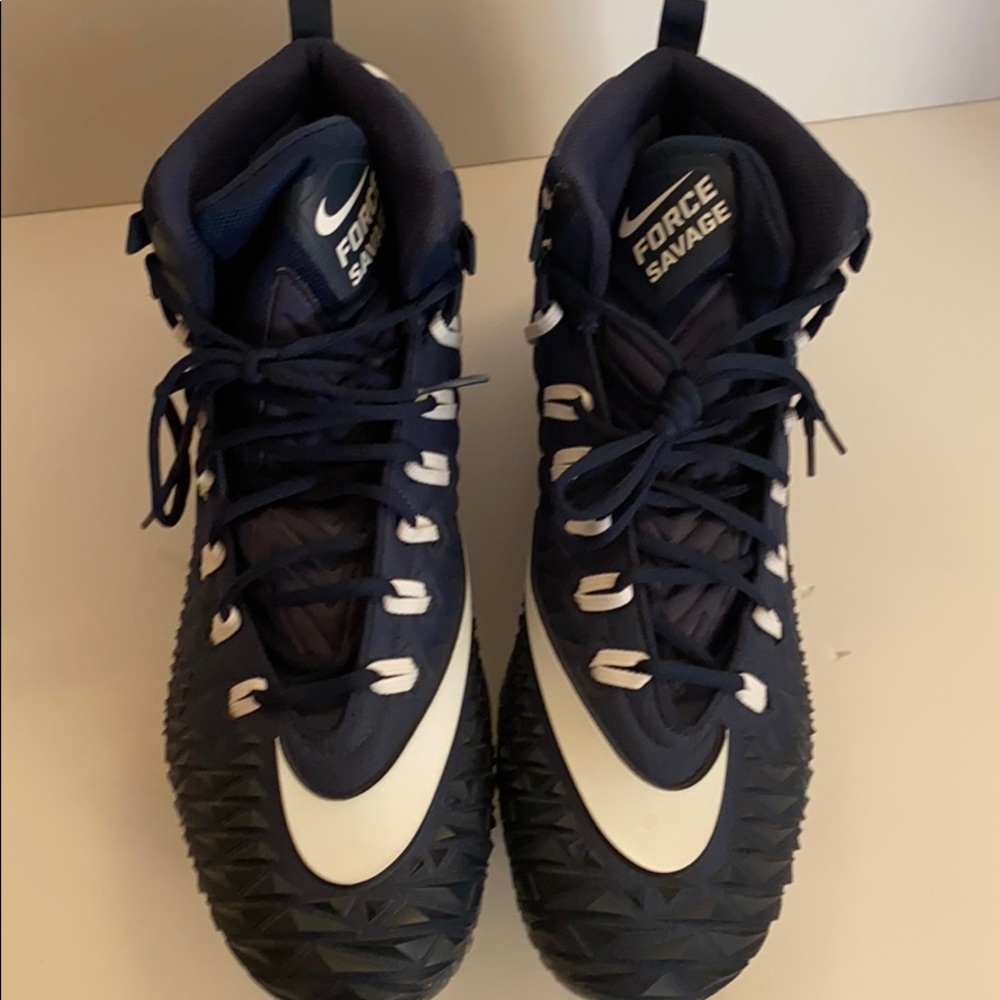 Nike Force Savage PRO Football Cleats Navy NWOT